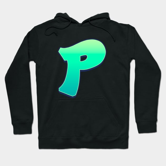 Letter P - Green fade Hoodie by dmitri-art